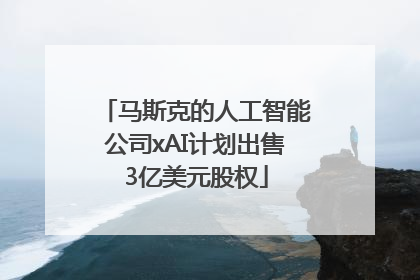马斯克的人工智能公司xAI计划出售3亿美元股权