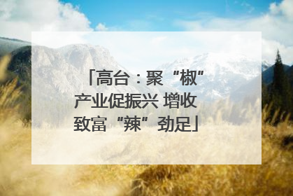 高台：聚“椒”产业促振兴 增收致富“辣”劲足