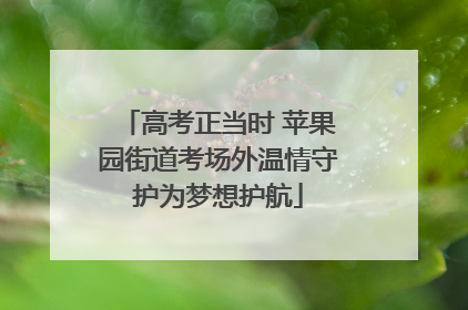 高考正当时 苹果园街道考场外温情守护为梦想护航