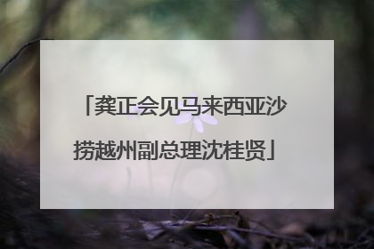 龚正会见马来西亚沙捞越州副总理沈桂贤
