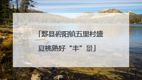 黟县碧阳镇五里村盛夏桃熟好“丰”景