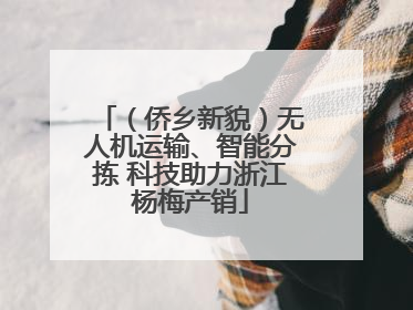 （侨乡新貌）无人机运输、智能分拣 科技助力浙江杨梅产销