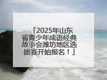 2025年山东省青少年成语经典故事会潍坊地区选拔赛开始报名！