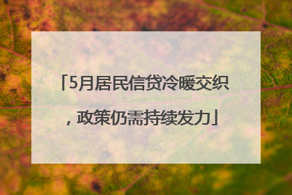 5月居民信贷冷暖交织，政策仍需持续发力