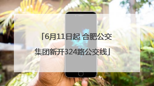 6月11日起 合肥公交集团新开324路公交线