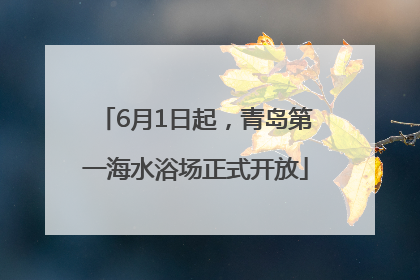 6月1日起，青岛第一海水浴场正式开放