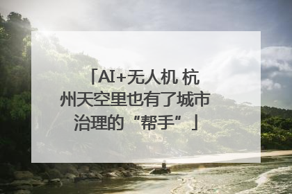 AI+无人机 杭州天空里也有了城市治理的“帮手”