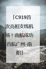 C919首次亮相支线机场！南航成功首航广州-南阳